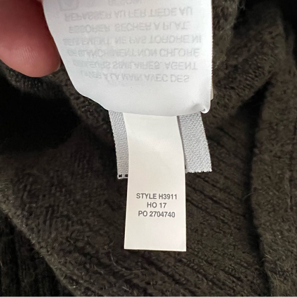 J Crew Sweater Womens XS Green Tight Knit V Neck Split Hem Merino Wool Alpaca - Picture 12 of 14